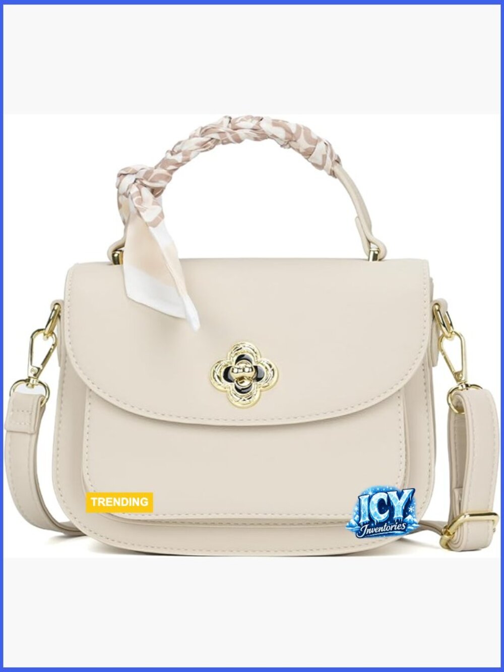 Vintage Top-Handle Satchel Crossbody with Adjustable Strap Vegan Leather